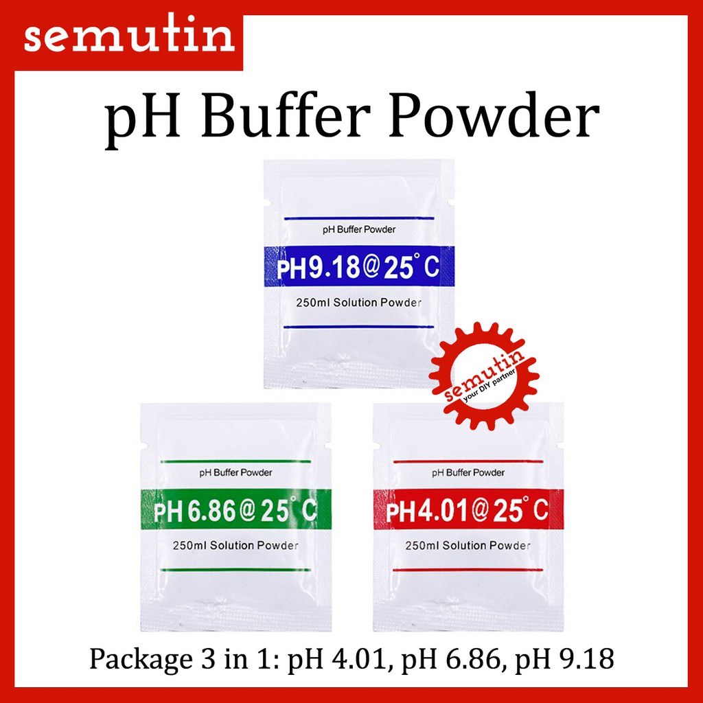 pH Buffer Kalibrasi / Bubuk pH Meter 4.01 6.86 9.18
