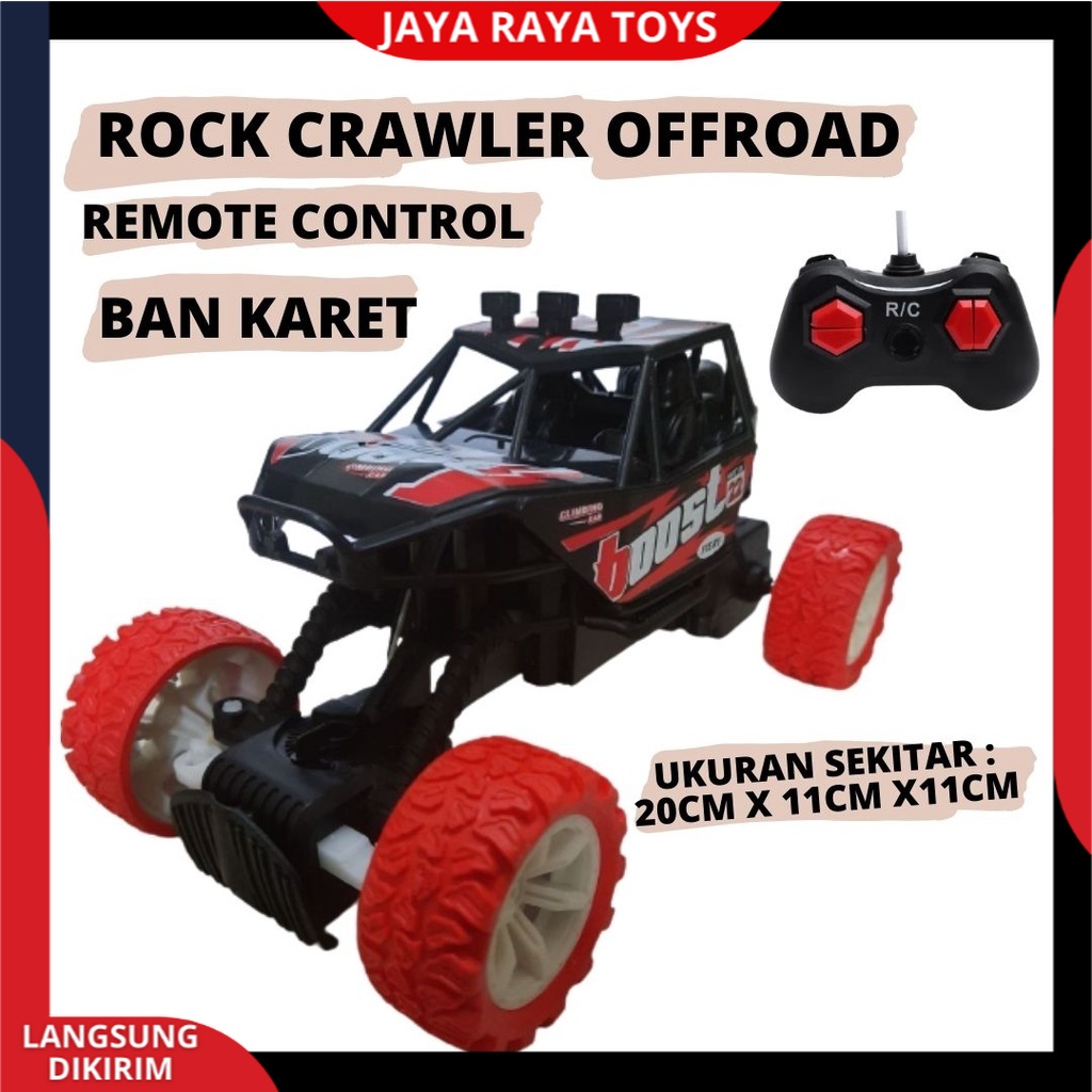 Mobil Remote Control Offroad Rc Car Jeep Rock Crawler Boost Monster Cross Country skala 1:20  mainan anak laki laki