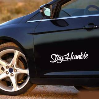  Stiker  mobil  body mobil  kaca depan  belakang stay humble 