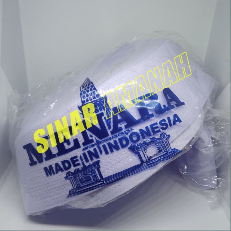 Peci putih polos Peci batok Peci Habib Bahar Kopiah anak Kopiah dewasa merek MENARA