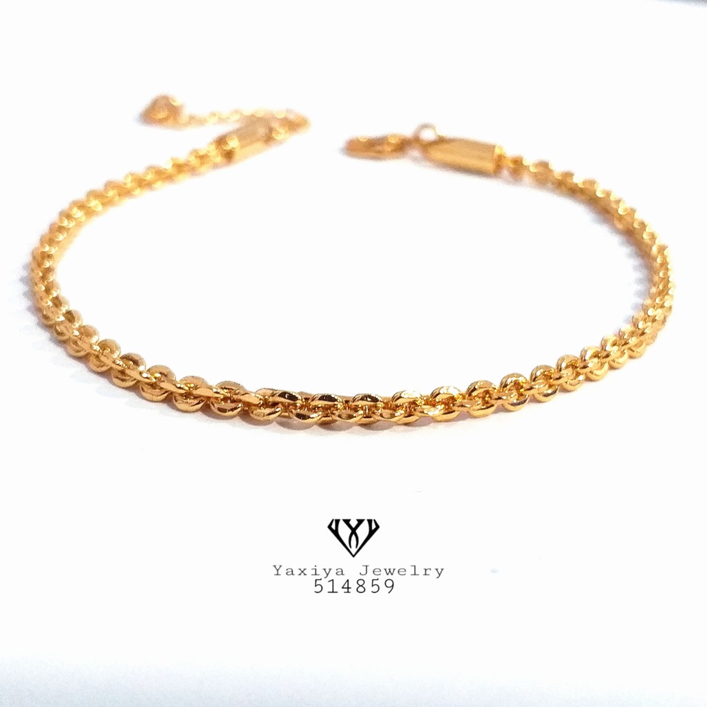 

Gelang Tangan Wanita Model Jurai Nuri Perhiasan Lapis Emas 18k Yaxiya Jewelry 438