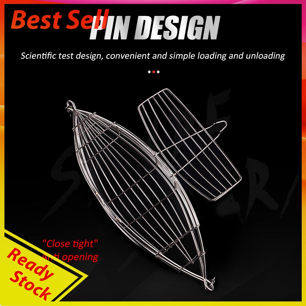 Bait Thrower Bait Cage Stainless Steel Basket Feeder Sea Fishing Tackles