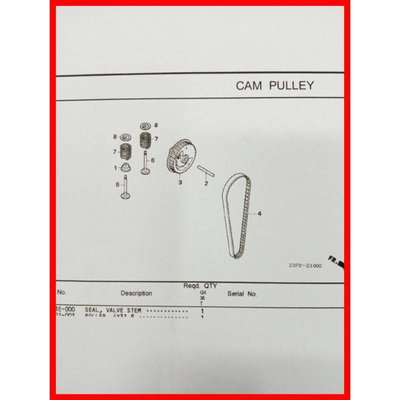 Camsaft UMR 435 T / GX 35