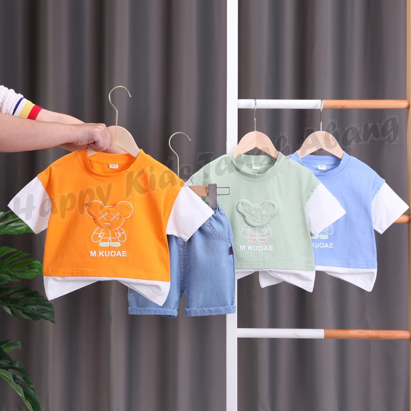 COD PAKAIAN SETELAN BAJU KAOS ANAK LAKI-LAKI KEKINIAN 0-5TAHUN / GROSIR BAJU ANAK TANAH ABANG / PAKAIAN ANAK LAKI LAKI / SETELAN ANAK LAKI LAKI