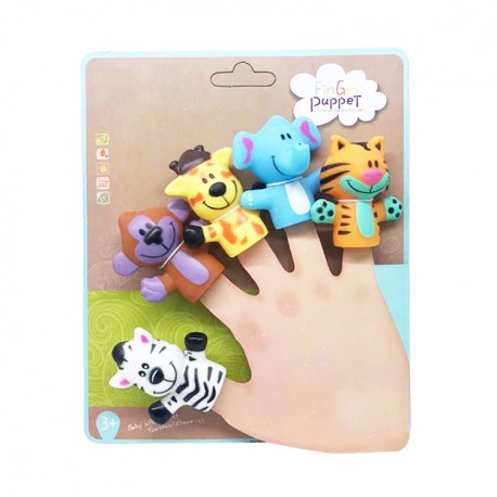 Boneka Jari Binatang Peternakan PREMIUM Finger Puppets PVC 5in1 FARM ZOO Story Telling Mainan Anak Bayi Pretend To Play