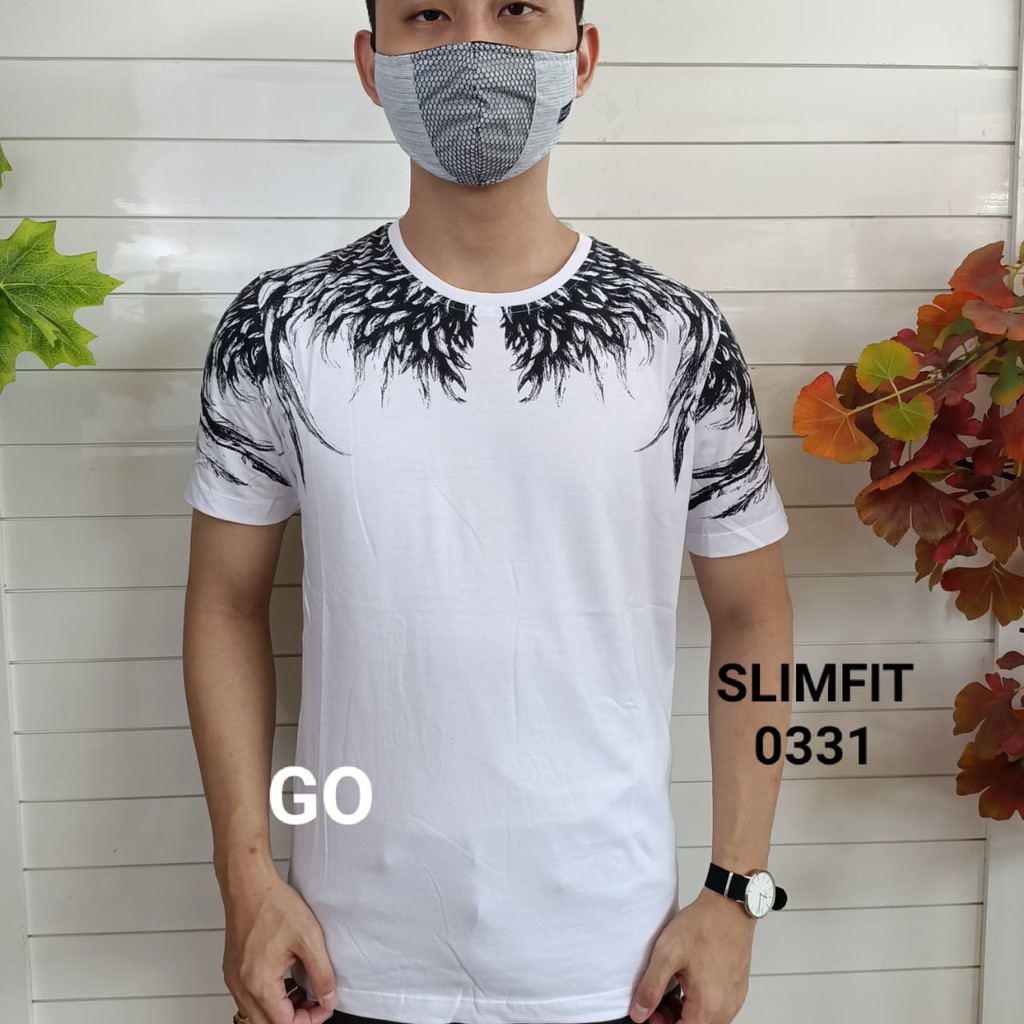 gos MAXMILLIAN KAOS A (Slimfit) Pakaian Pria Atasan Kaos Oblong Original Lengan Pendek