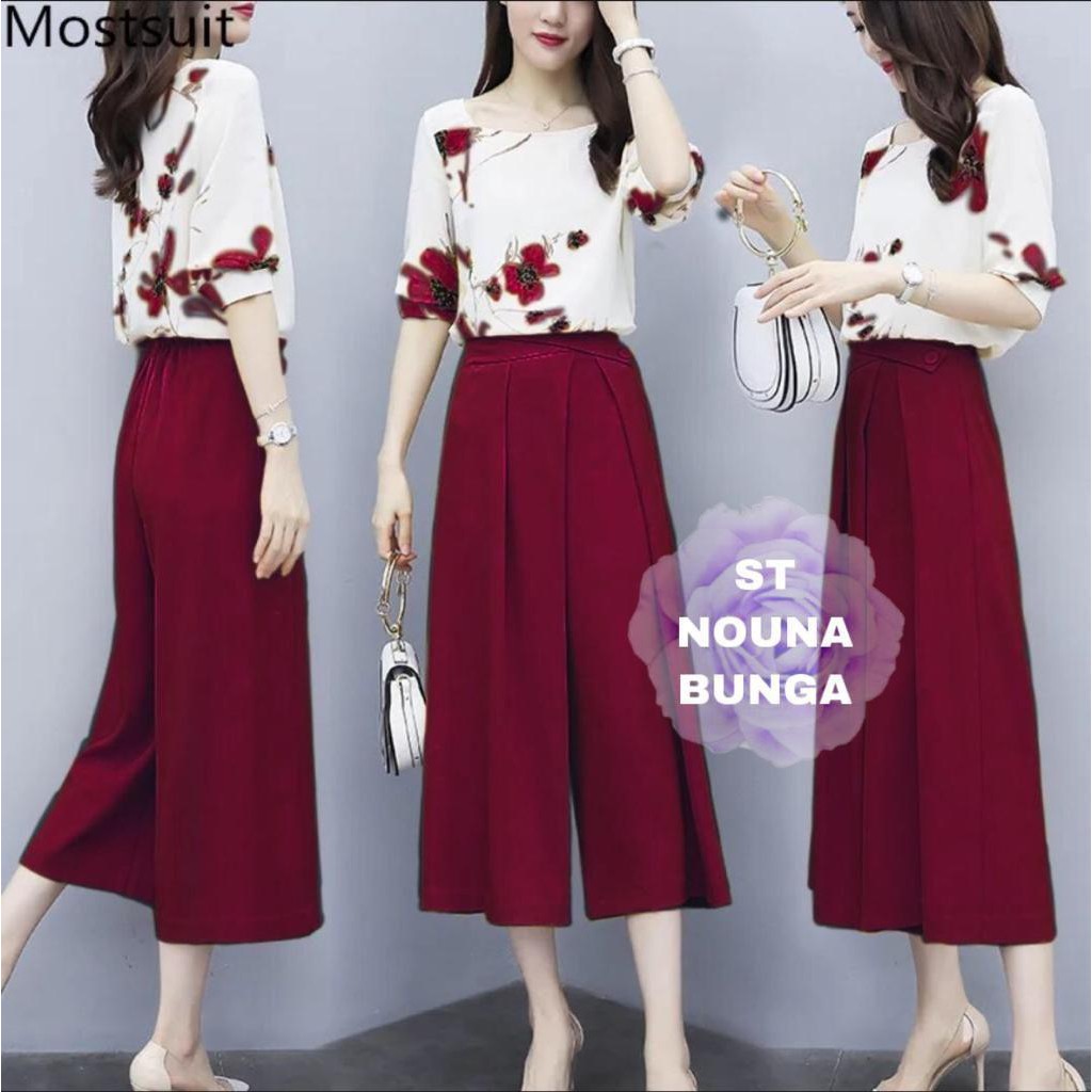 LF. BAJU SETELAN WANITA TERBARU TIPE ST NOUNA BAHAN BABYTERRY/ PAKIAN WANITA / SETELAN WANITA