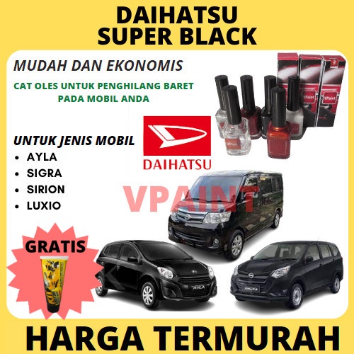 CAT MOBIL HITAM DAIHATSU AYLA,SIGRA,SIRION,LUXIO DLL,CAT OLES PENGHILANG BARET..TERMURAH