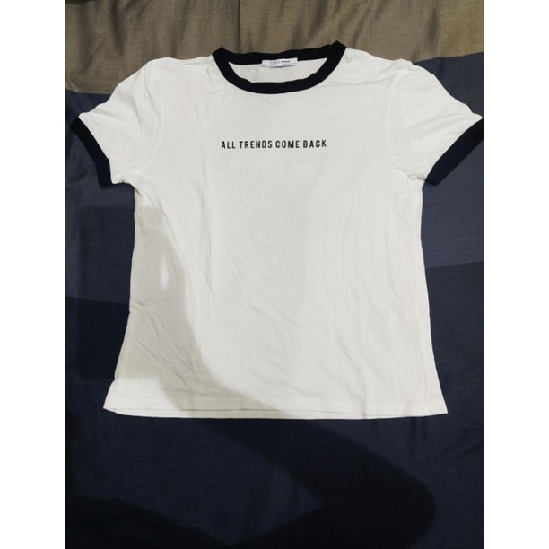Preloved ZARA Printed Ringer Tee T-Shirt