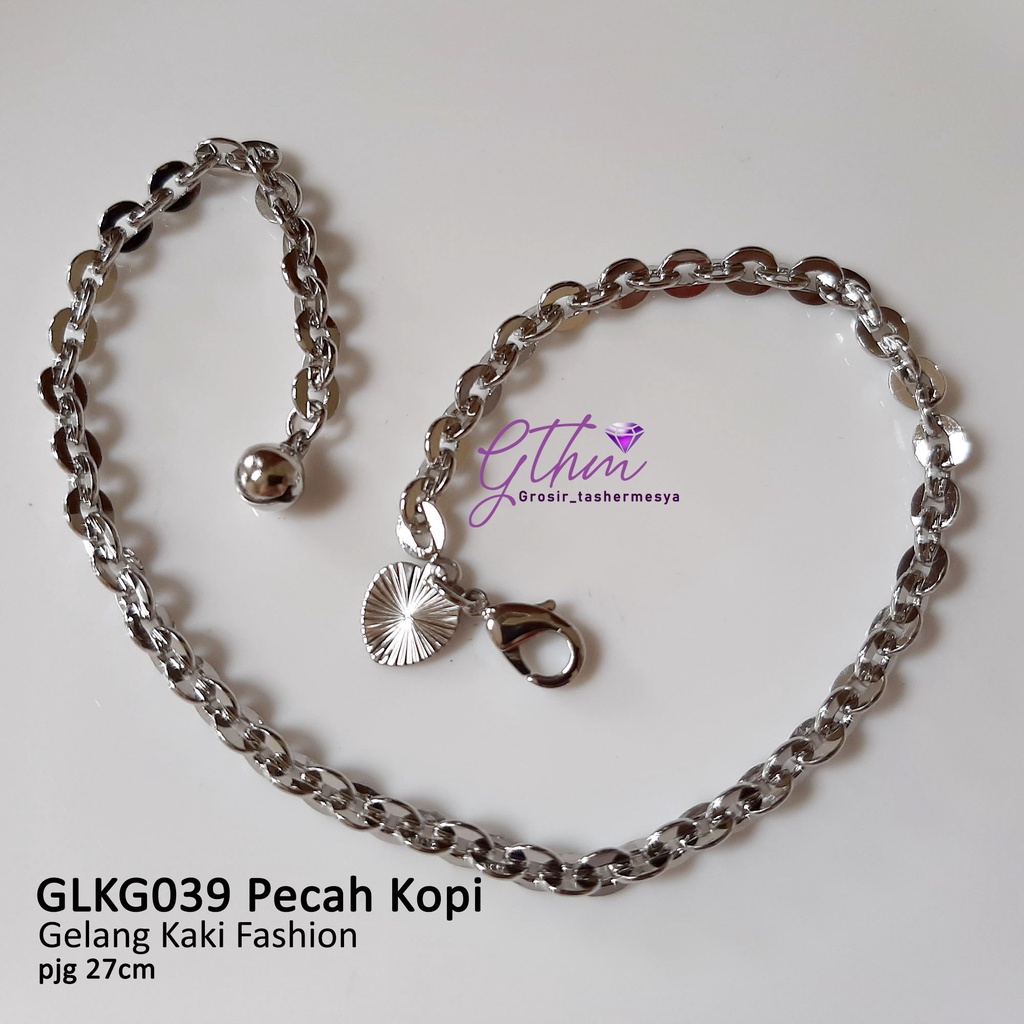 Gelang Kaki Rante Pecah Kopi Simple Polos Perhiasan Import Premium GLKG039 GTHM