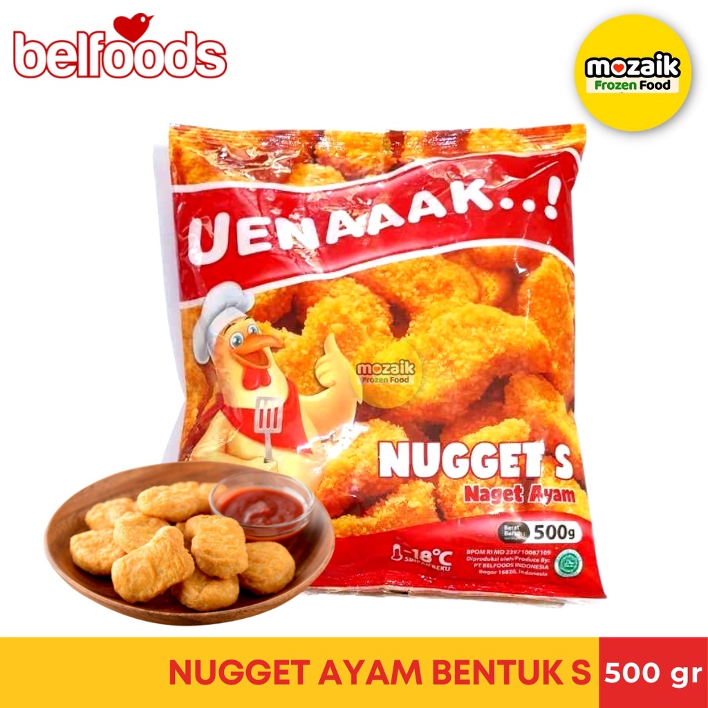 

Belfoods Nugget Ayam S 500 gr-Mozaik Frozen Mart/Frozen Food Palembang