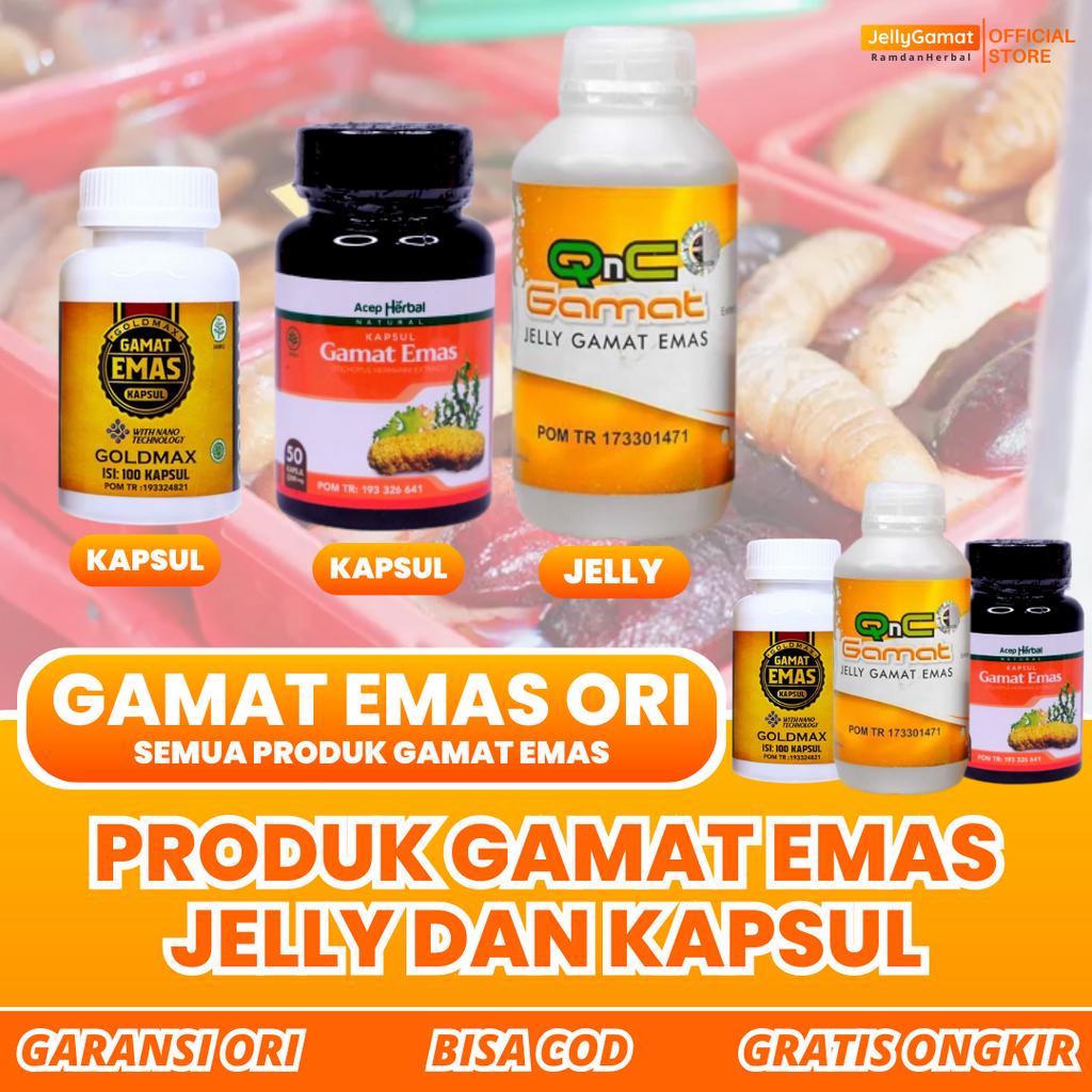 Gamat Emas Jeli Gamat Jely Gamat Gamat Jelly QnC Jelly Gamat Gamat Emas Kapsul Original 100% Herbal 