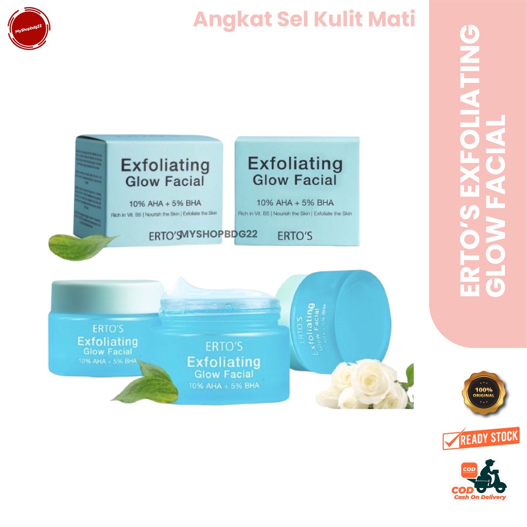 Ertos Exfoliating Glow Facial Perlengkapan Perawatan Eksafoliasi Kulit Wajah By Myshopbdg22