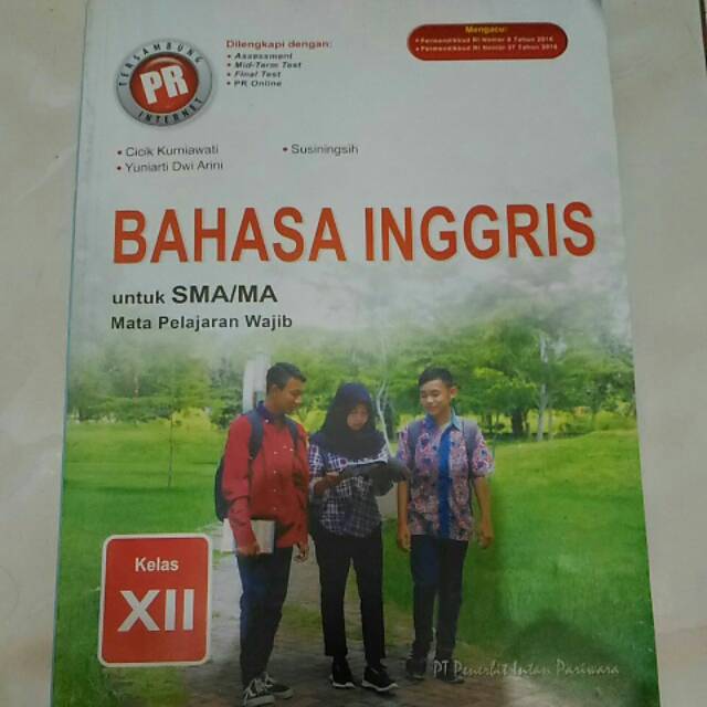 Buku PR Bahasa Inggris kelas 12