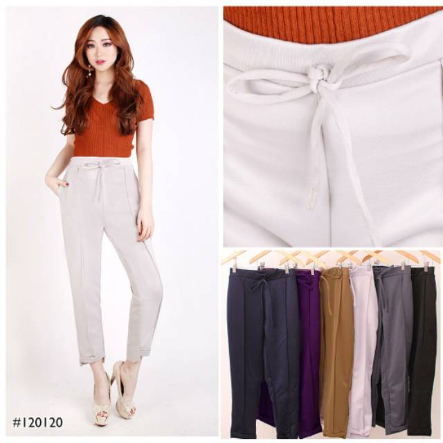 Celana Kulot Wanita Bahan Cordova stretch