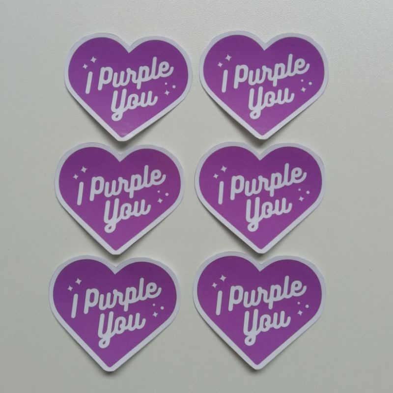 

[ST-9] Sticker I Purple You Love Sticker Borahae Aestetik Sticker Ungu