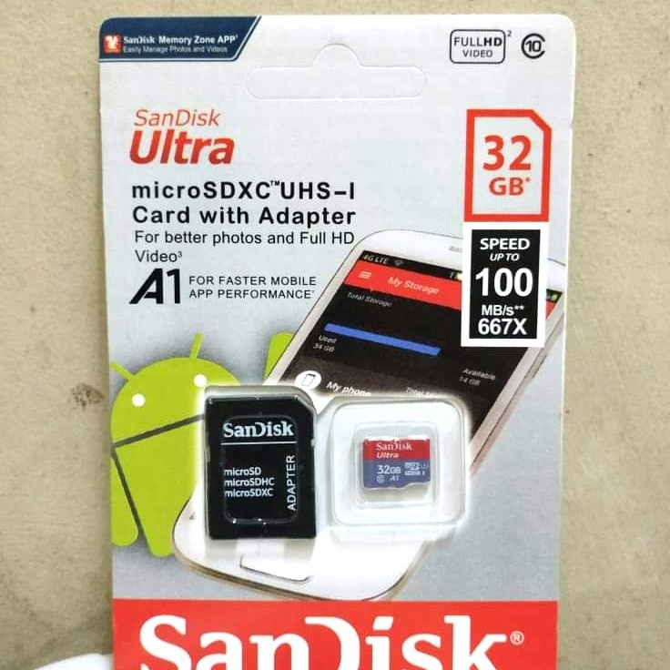 Memory Micro SD 32 GB Sandisk Ultra A1