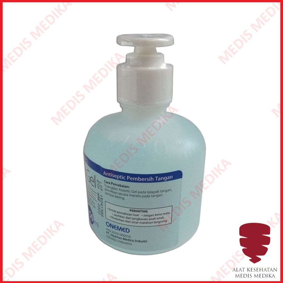 Aseptic Gel 250ml Antiseptic Pembersih Tangan Anti Septic Septik Hand Sanitizer Antiseptik 250 ml Onemed