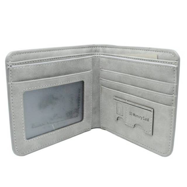 Mall Rhodey Baellerry Dompet Kulit Pria Bahan Nubuck Model Horizontal - D1166 - Brown Grey Whit