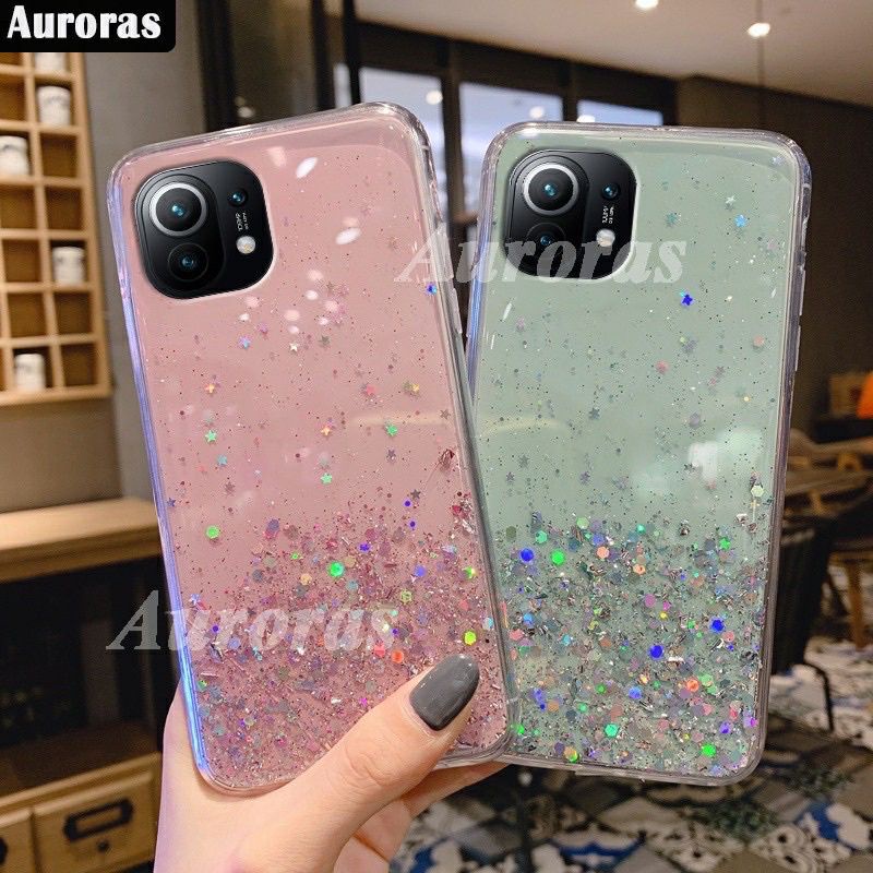 Xiaomi Mi 11 Lite Poco M3 Pro 5G Redmi Note 10 5G  Casing Soft Case Tpu Bahan Premium Glitter Glossy