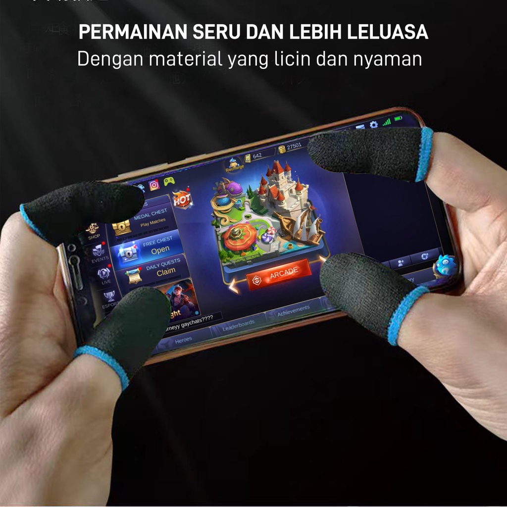 VEGER Finger Sleeve Sarung Jari Jempol Gaming Game Mobile Legend PUBG 1 Pasang