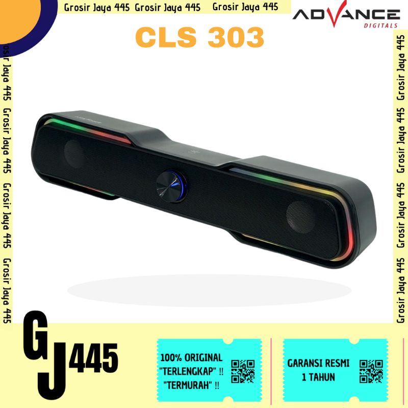 READY STOCK ADVANCE CLS-303 Gaming Speaker Soundbar RGB Backlit Touch Lamp Garansi Resmi 1 tahun