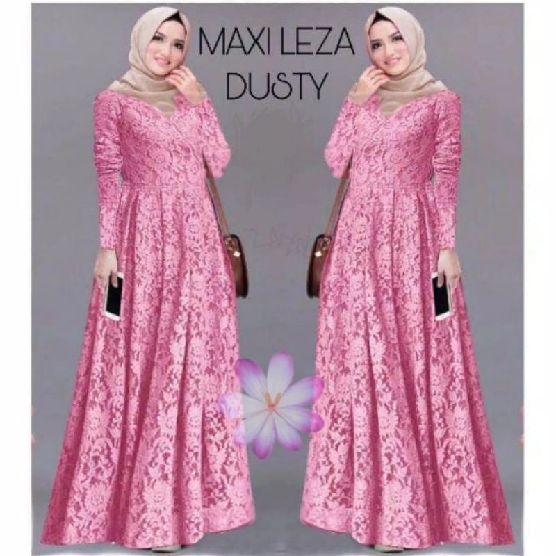 MAXI LEZA /GAMIS FULL BRUKAT /GAMIS LEBARAN /GAMIS UNDANGAN /GAMIS KONDANGAN