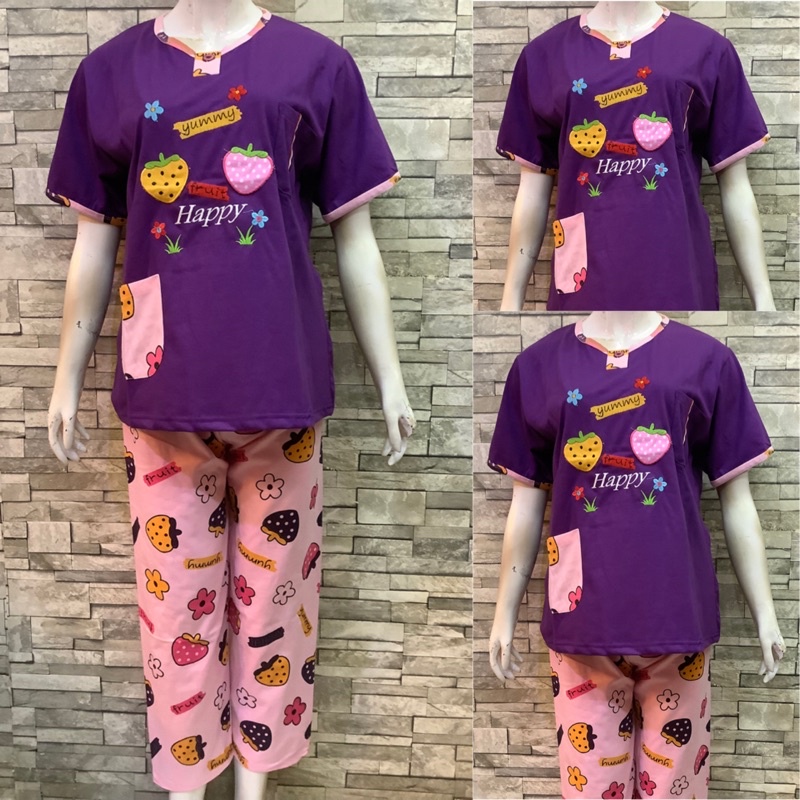DAILILAN CP STANDAR | BAJU TIDUR | PIYAMA | COD-Yummy Ungu