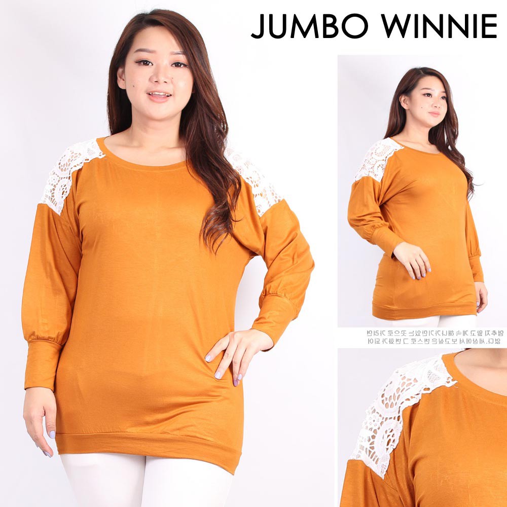 BIGCLO - (COD) LD 118-140cm Jumbo Winnie Oversized Blouse fit to XXL Bigsize Jumbo