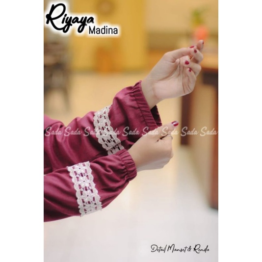 Riyaya dress Gamis katun madinah renda