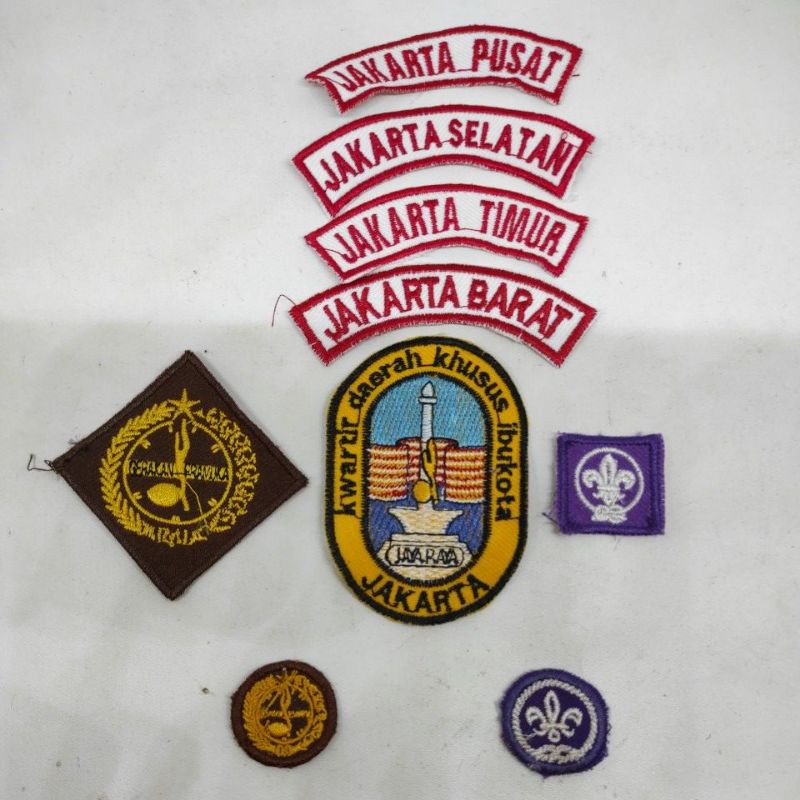 Patch logo Kwartir DKI JAKARTA pramuka full set lengkap