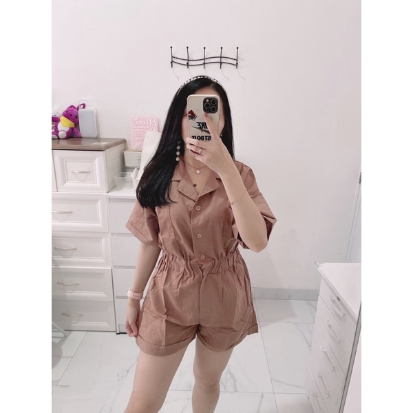 jumpsuit tiara wanita.jumpsuit tiara hp polos wanita katun import kekinian.jumpsuit pendek murah