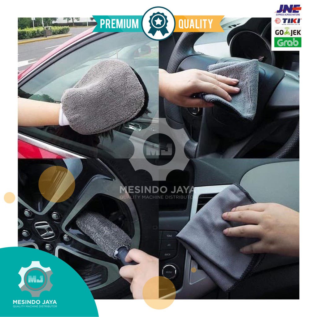 Kain Lap MIcrofiber Cuci Mobil Set 9 Pcs / Kemoceng Microfiber Car Wash Microfiber 9 PCS Premium