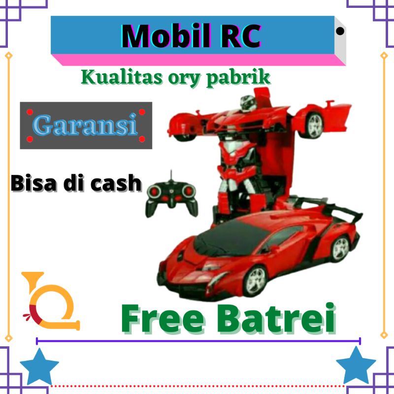 (READY)COD✓Mobil remot jadi robot / Rc mobil jadi robot / Rc deformasi