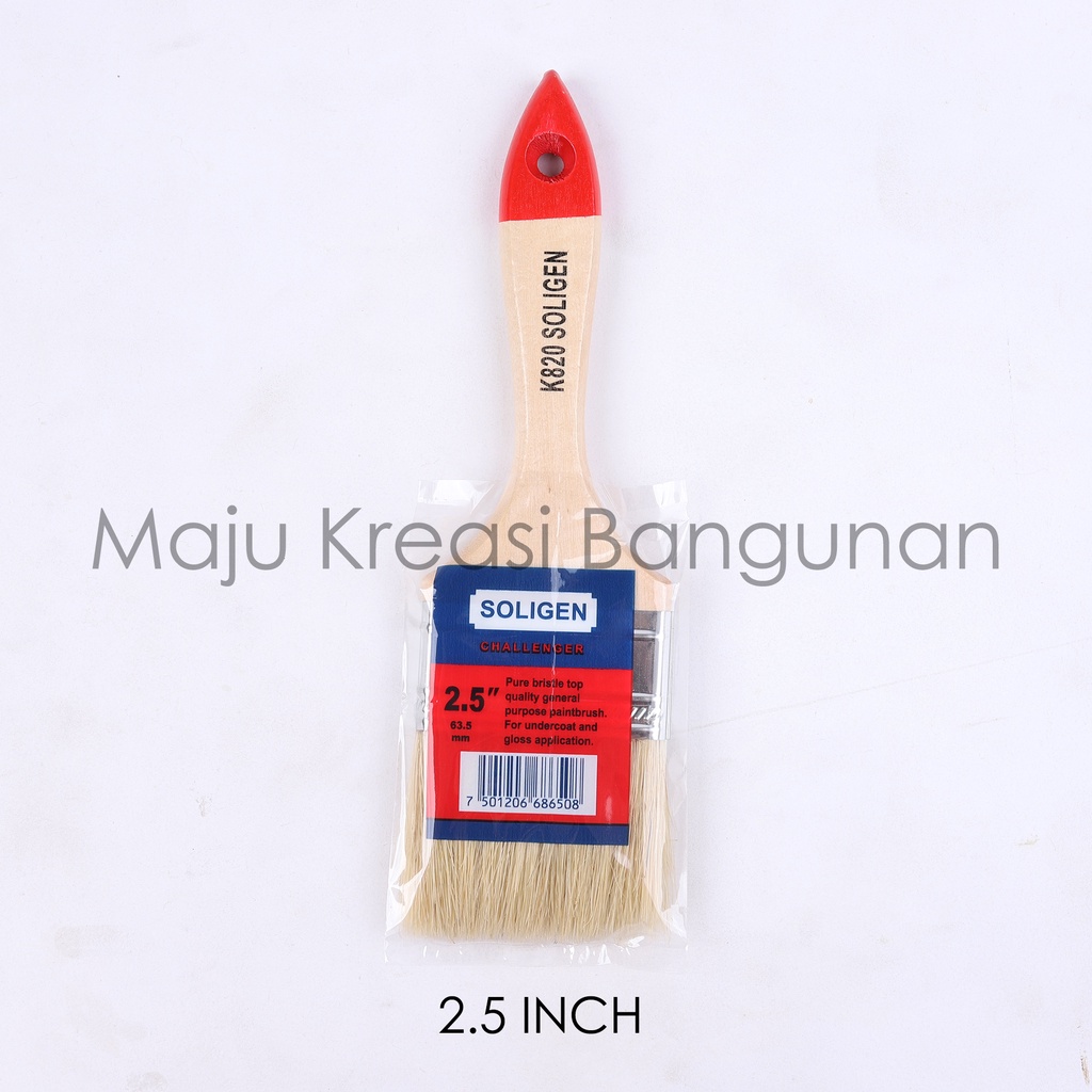 Kuas Cat Soligen 2.5&quot; Inch K820 Kayu Paint Brush 820K Tembok Dinding 2,5 Inci In