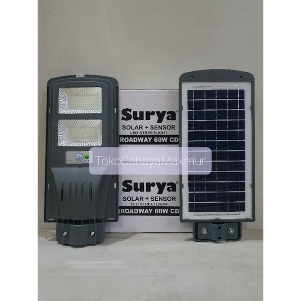 Lampu Jalan PJU Led Solar Cell+Sensor 60w 60watt Broadway Tenaga Surya