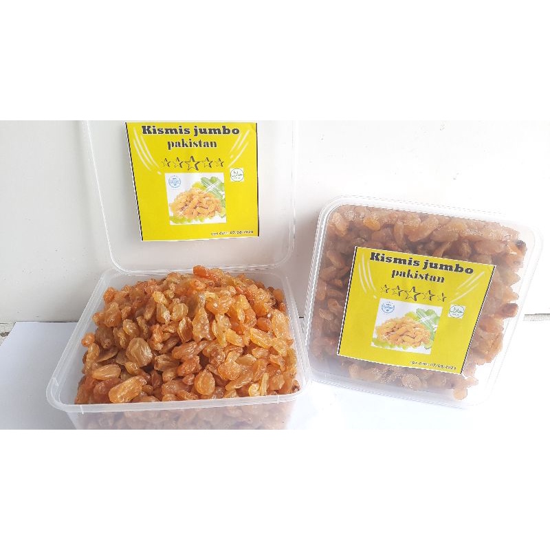 

Kismis jumbo pakistan manis non biji 1kg [kemasan mika]