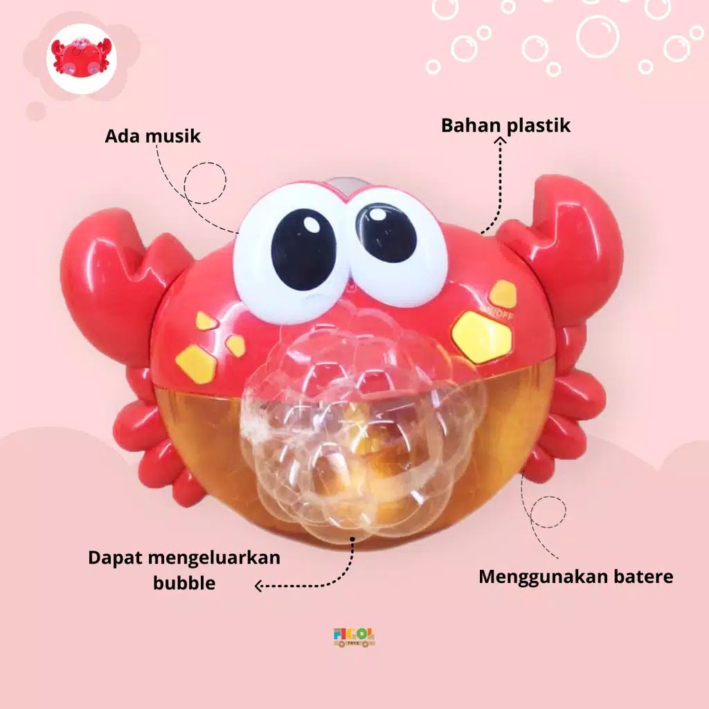 Mainan Bubble Mandi Bayi Bubble Crab Mainan Mandi Bayi Aktivitas Bayi