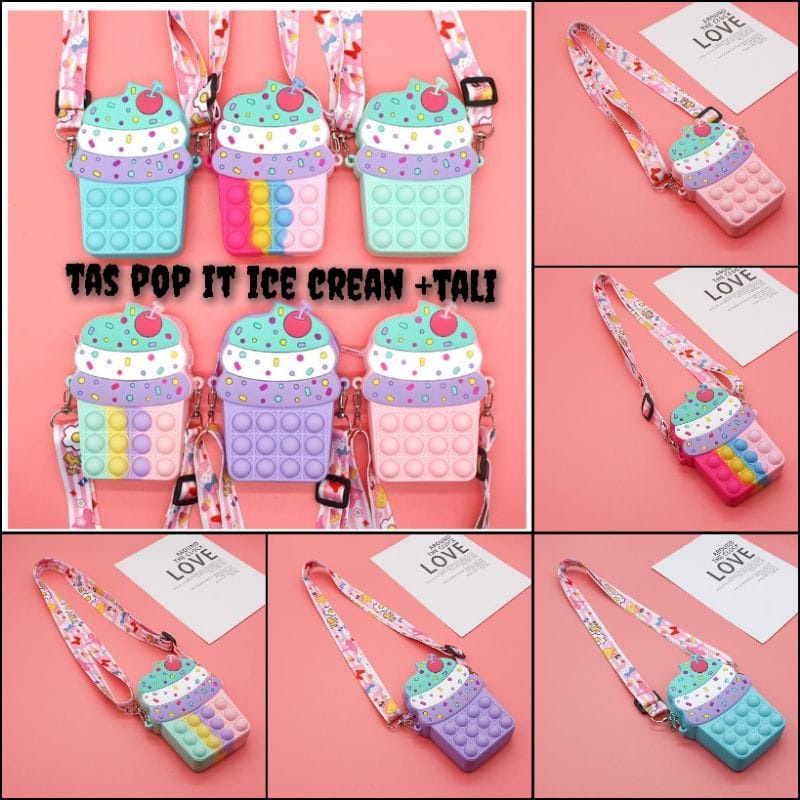 TAS POP IT ICE CREAM TAS POP IT ANAK TAS POP IT LUCU