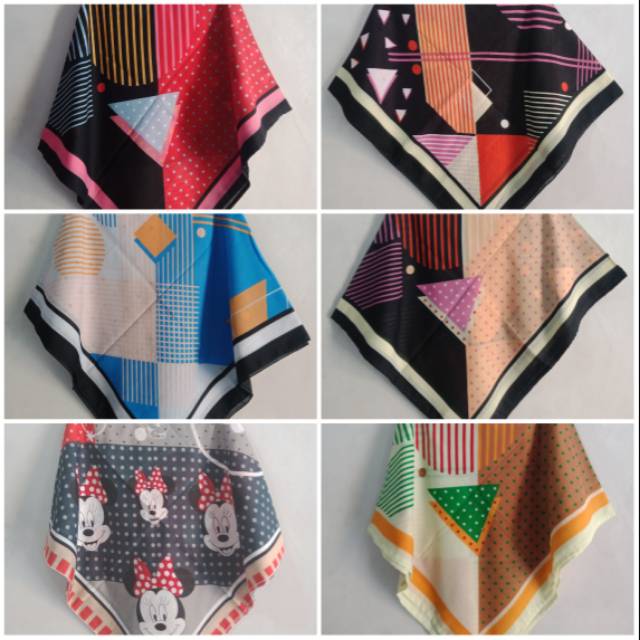 Grosir Hijab Segi Empat/Hijab Diamond/Jilbab Segi Empat/Jilbab Diamond/Hijab Motif Modern
