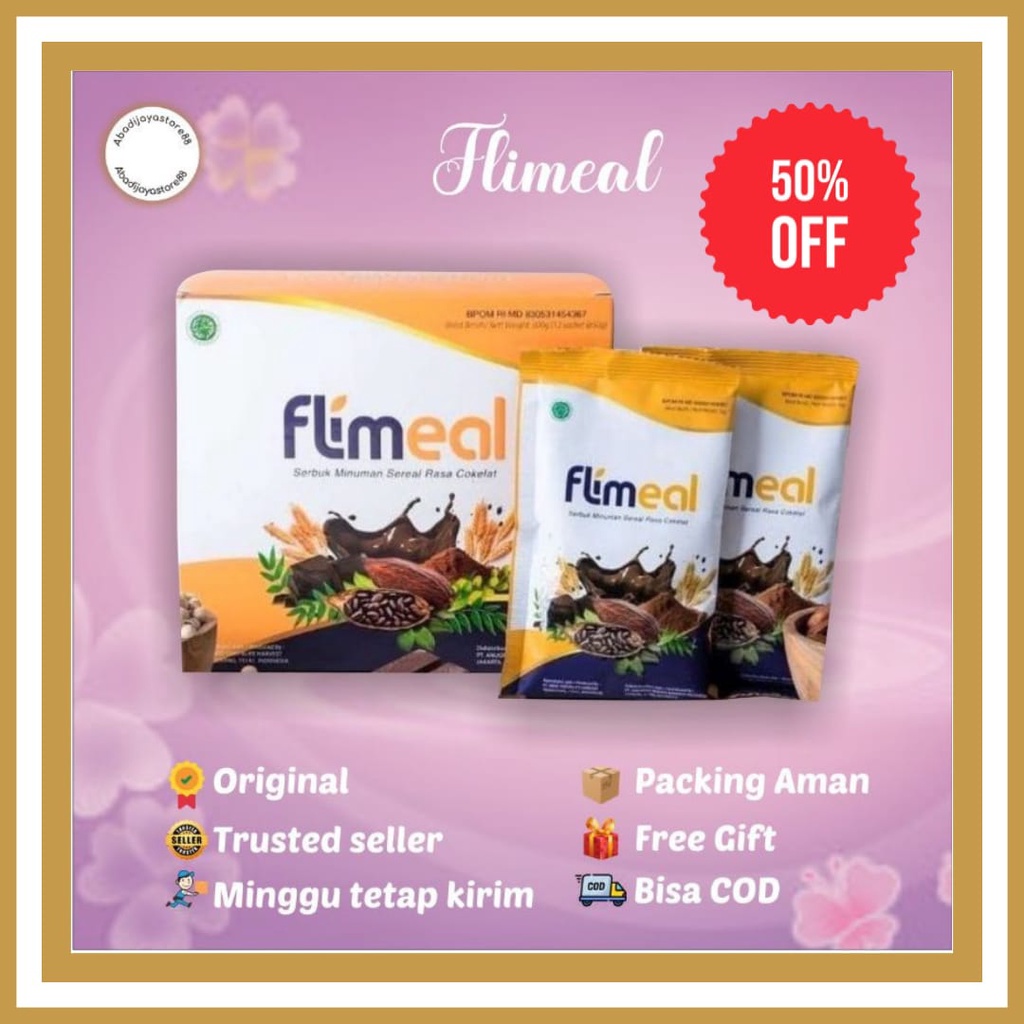 

Flimeal Meal Replacement rasa Coklat by Flimty - 1 Box isi 12 sachet