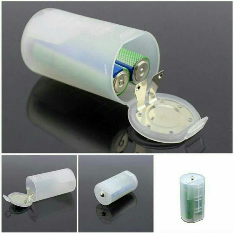 Konverter Baterai Ukuran ABC Ke D Converter AA to D