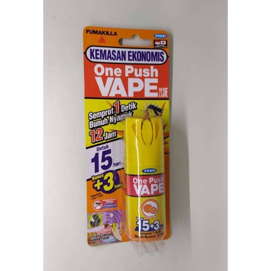 ONE PUSH Vape orange spray / obat nyamuk / semprot 1 detik bunuh nyamuk 10 jam