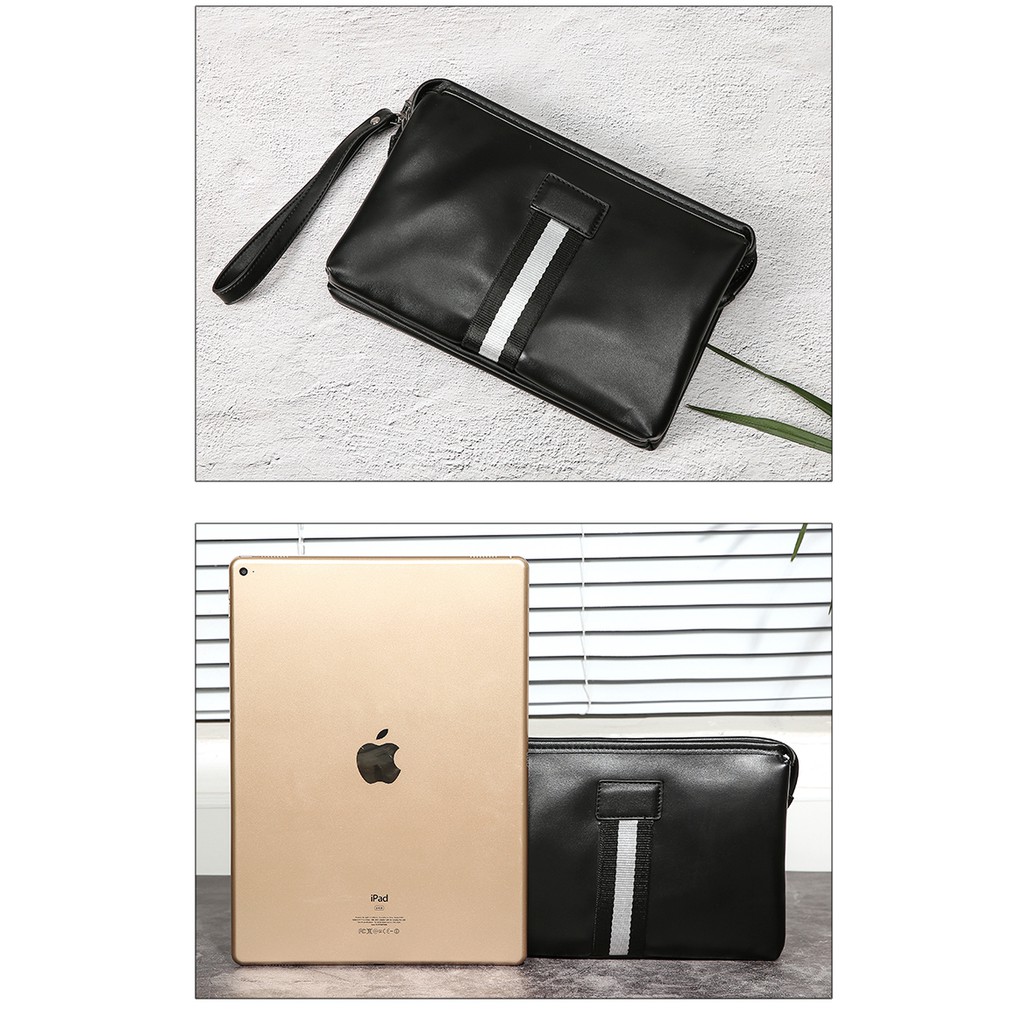 Tas Tangan Pria - Clutch Pria - Dompet Pria - CLUTCH STRIPE HITAM