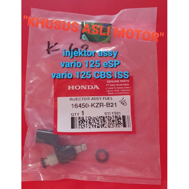 AHM INJECTOR ASSY FUEL, INJEKTOR, original, vario 125 eSP, vario 125 CBS ISS, spare part motor honda