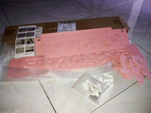 Mh253 Rak Dinding Vintage 1set Isi 3pcs Megahome Tebal Wpc 0.8cm