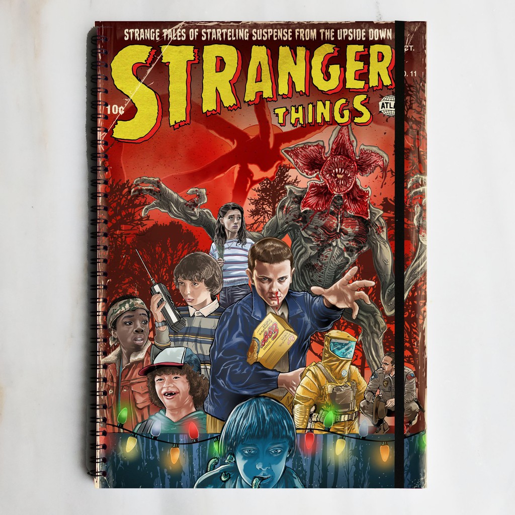 

STRANGER THINGS Vintage Themed Spiral Notebook Diary Journal Buku Tulis Catatan Sekolah Kuliah