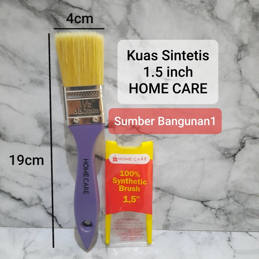 Kuas Sintetis 1.5" Home Care kuas cat minyak bulu halus 1-1/2 inch