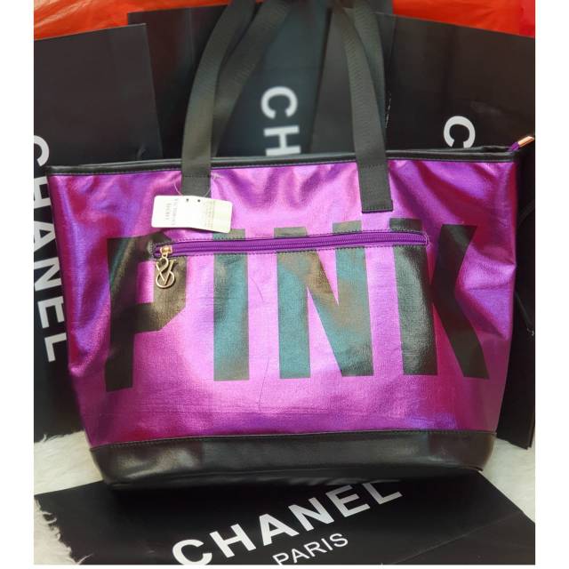 Tas victoria secret electric tote bag
