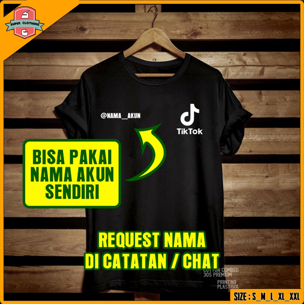 BAJU TIK-TOK - KAOS DISTRO TIK-TOK - T-SHIRT TIK-TOK - BAJU KAOS TIK-TOK - KAOS T-SHIRT TIK-TOK